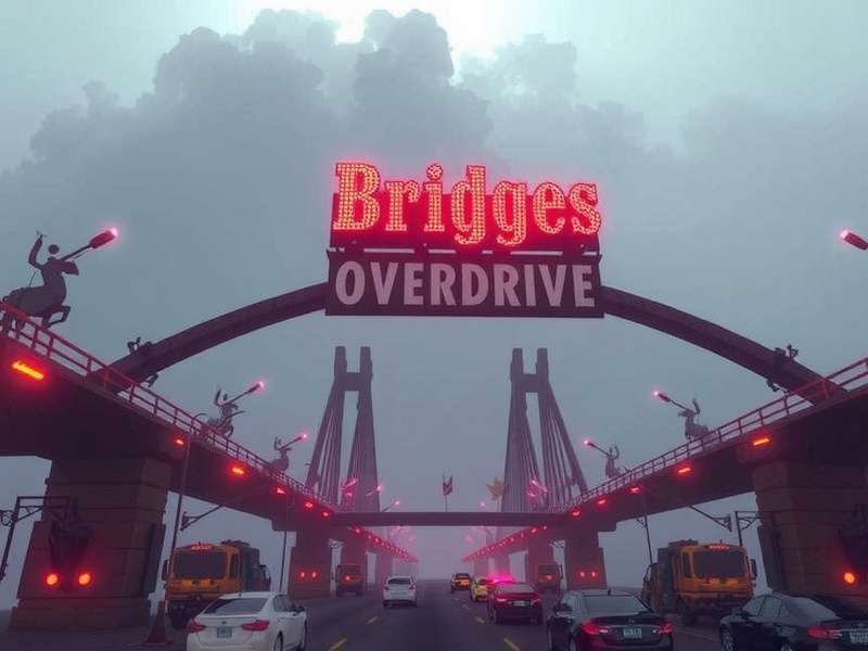 Bridges Overdrive gameplay interface showing cards and sign in screen