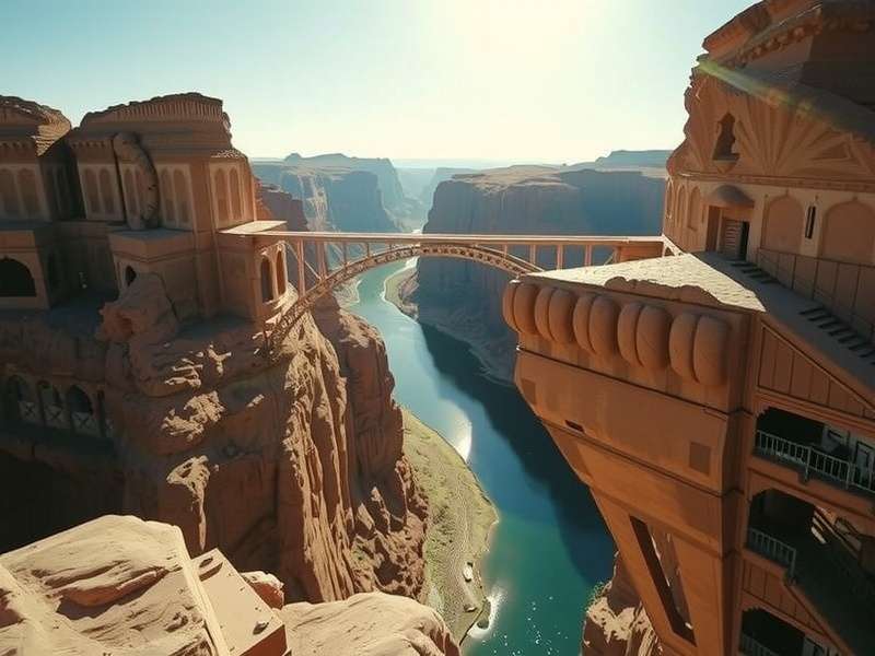 Aerial view of Perrine Bridge spanning Snake River Canyon