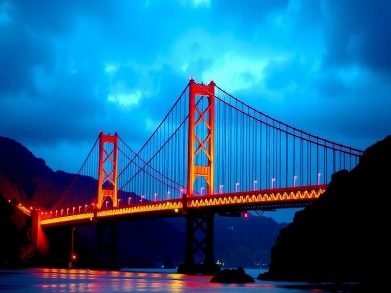 Diagram showing the structure of a typical cantilever bridge with labeled components