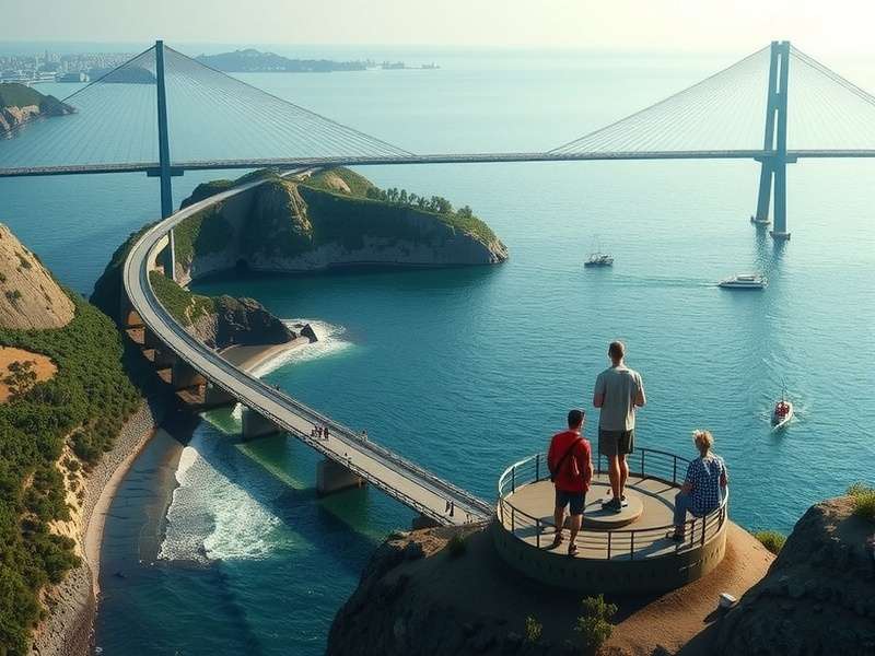 Laguna Garzon Circular Bridge spanning over water