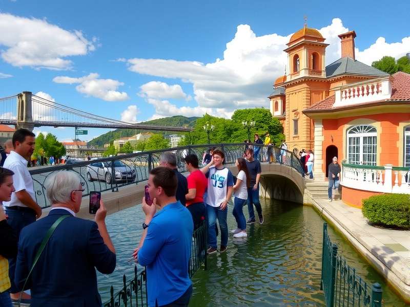Dom Luís I Bridge spanning the Douro River in Porto, Portugal at sunset