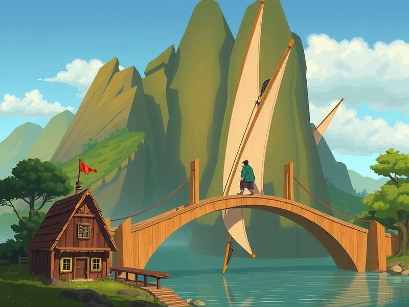 Bridge To Terabithia - panoramic view of iconic bridges from around the world including Nanpu Bridge and Rainbow Bridge