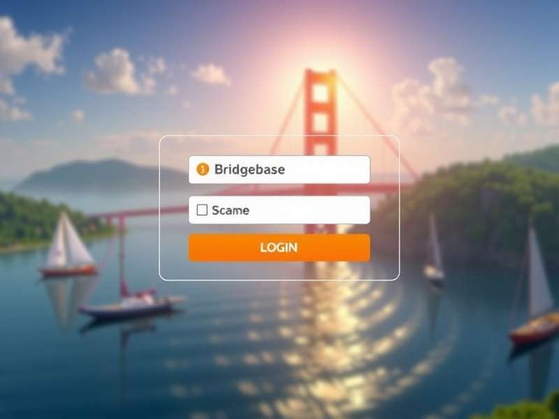 Bridge Base Online login screen on a laptop with playing cards nearby